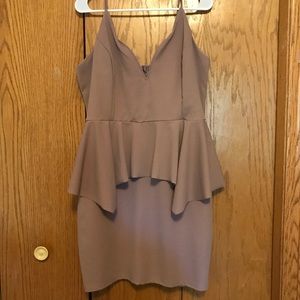 Dusty Rose Peplum Dress